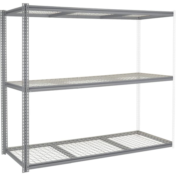 Global Industrial High Capacity Add-On Rack 96x48x843 Levels Wire Deck 800 Lb Per Level GRY 581033GY - main
